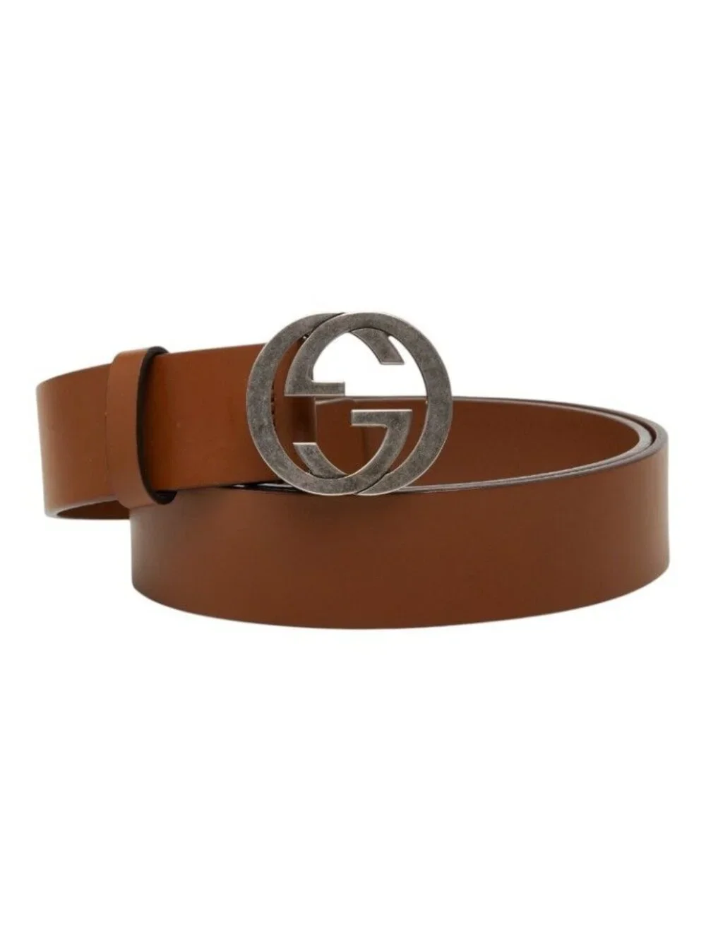 Gucci Interlocking 105 42 Brown Leather Belt